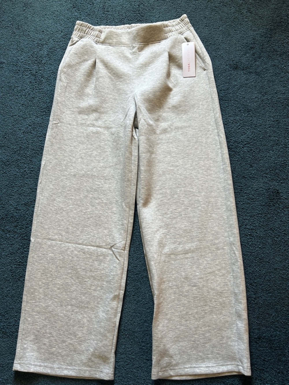 Yogalicious Light Gray Wide Leg Sweatpants for Girls